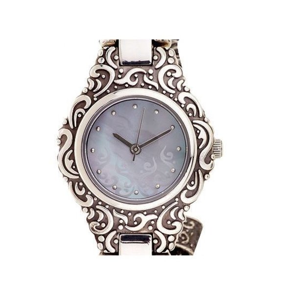 QVC Suarti & Sri Sterling Silver Scroll Watch main image 2
